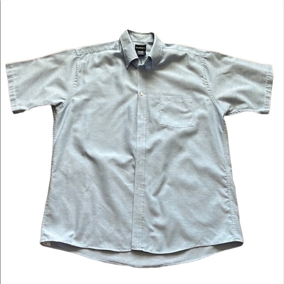 Puritan men’s light blue short sleeve button down shirt with pocket - Picture 1 of 6